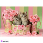 پازل 500 تکه ادوکا مدل Kittens With Roses