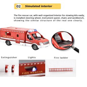 ماشین بازی کنترلی دبل ای مدل ماشین آتش نشانی کد E671-003