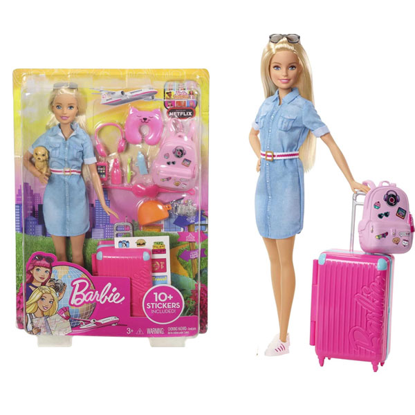 عروسک باربی مدل Barbie Travel Playset کد FWV25
