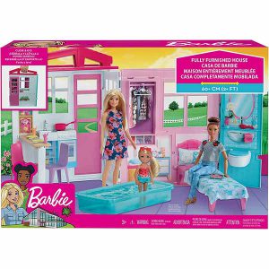 خانه قابل حمل باربی Barbie Dollhouse Playset, Multicolor