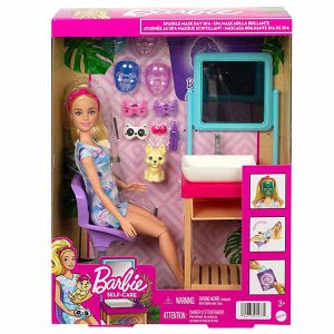 عروسک باربی آرایشگر Barbie Wellness Sparkling Spa Day Playset HCM82