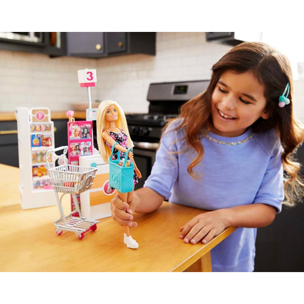 عروسک باربی به همراه سوپرمارکت Supermarket Playset کد FRP01