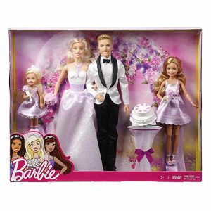 عروسک باربی عروس و داماد Barbie Ken Bride Groom Sisters Wedding Set Play Set Doll
