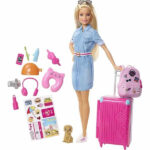عروسک باربی مدل Barbie Travel Playset کد FWV25