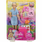 عروسک باربی مدل Barbie Travel Playset کد FWV25