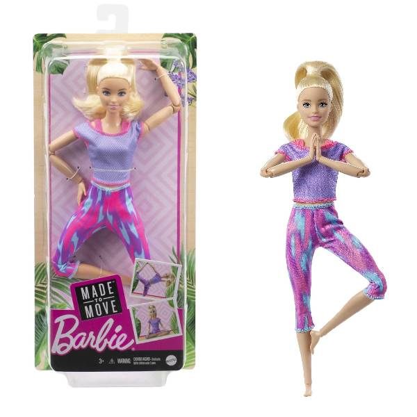 عروسک باربی مدل Barbie made to move کد GXF04
