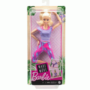 عروسک باربی مدل Mattel Barbie Infinite Motion Doll Blonde Patterned Tights