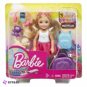 عروسک باربی بچه مسافرتی مدل Barbie Travel ​Chelsea Doll