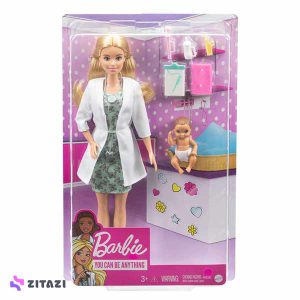 عروسک باربی دکتر مدل Doll Mattel Barbie Doctor 30 Cm