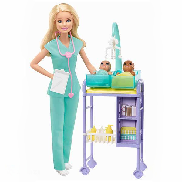 عروسک-باربی-متخصص-اطفال-مدل-Pediatrician-کد-GKH23-02 عروسک باربی متخصص اطفال مدل Pediatrician کد GKH23