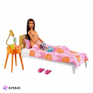 عروسک باربی همراه با اتاق خواب مدل Barbie GRG86 Doll and Bedroom Play Set