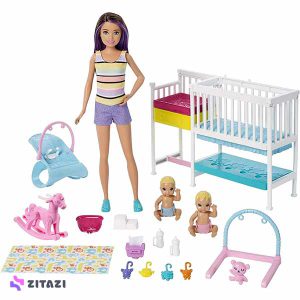 عروسک-باربی-همراه-با-بچه-مدل-Barbie-GFL38-Skipper-Babysitter-Play-set-Change-and-Care
