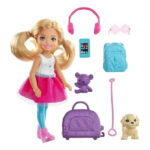 عروسک بچه باربی مدل Barbie Travel ​Chelsea کد FWV20