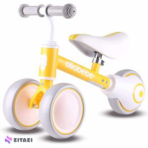 سه چرخه کودک شیامی زرد allobebe Baby Balance Bike