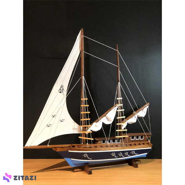 ماکت کشتی چراغ دار لاپیدار Lapidaria Illuminated Wooden Ship Model with Sails