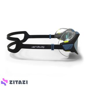 ماسک شنا - سفید / آبی - شیشه شفاف - سایز L - ACTIVE