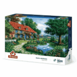 پازل 1500 تکه آرت پازل مدل Garden with Swans كد 4551