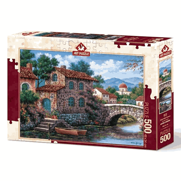 پازل 500 تكه آرت پازل طرح Canal with flowers كد 5070