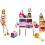 عروسک باربی مدل Barbie and Pet Shop Playset کد GRG90 1