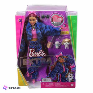 عروسک-باربی-با-پالتو-پوست-مدل-Barbie-Extra-Pink-Bandana-Doll-.