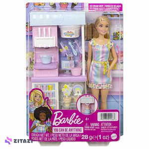 عروسک-باربی-بستنی-فروش-مدل-Barbie-Ice-Cream-Shop-Playset