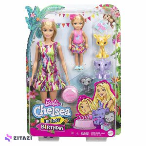 عروسک-باربی-جشن-تولد-در-جنگل-مدل-Barbie-and-Chelsea-Lost-Birthday-Birthday-Playset-with-Animal