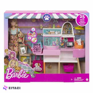 عروسک-باربی-در-پت-شاپ-مدل-Barbie-Doll-and-Pet-Shop-Playset