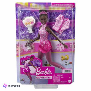 عروسک باربی رقص پاتیناژ مدل Barbie Ice Skating Athlete Doll