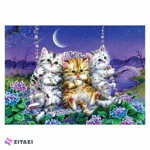 پازل 500 تکه آرت پازل مدل گربه Art Puzzle Kitties Rocking in the Moonlight