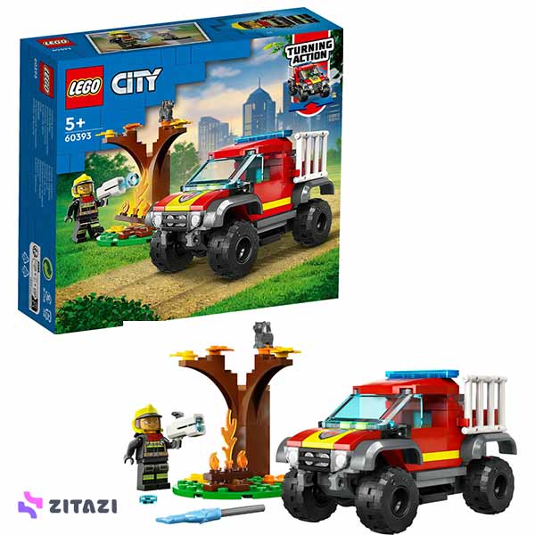 لگو سری سیتی مدل 4x4 Fire Truck Rescue کد 60393
