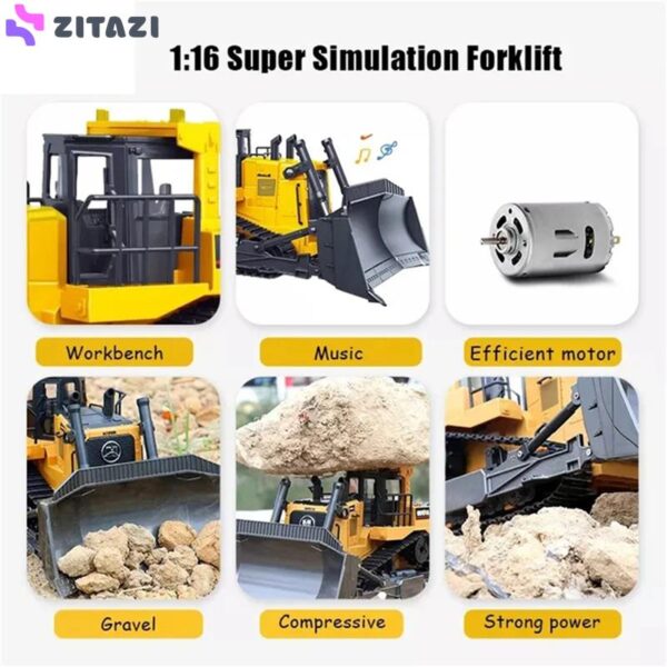 ماشین بازی کنترلی هوینا مدل RC BULLDOZER کد 1554