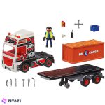 بازی آموزشی پلی موبیل مدل Truck With Cargo Container کد 70771