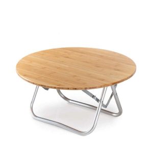 میز گلمپینگ نیچرهایک مدل Foldable Bamboo Round Table