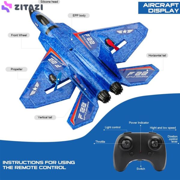 هواپیما بازی کنترلی مدل F22 RC Airplane Fighter