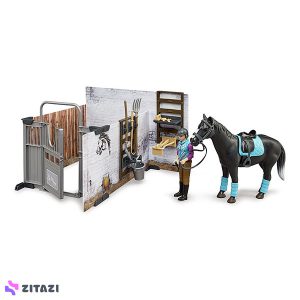 ایستگاه نظافت اسب برودر به همراه اسب و فیگور کد BR62506
