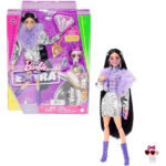 عروسک باربی با ژاکت نقره‌ای مدل Extra کد Hhn07