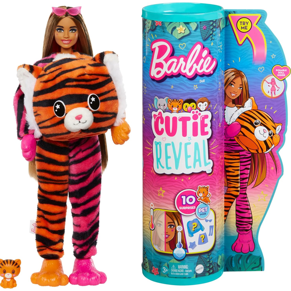 عروسک باربی سری Cutie Reveal مدل Tiger کد Hkp99