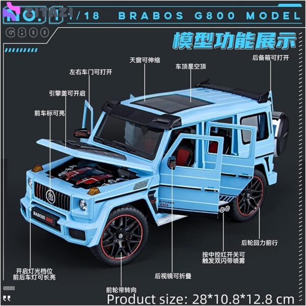ماکت ماشین مدل مرسدس بنز جی کلاس Mercedes-Benz G-class brabos 800