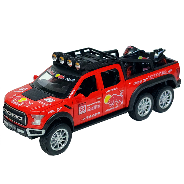 مجموعه 2 عددی ماشین بازی چه ژی مدل فورد طرح RAPTOR به همراه موتور