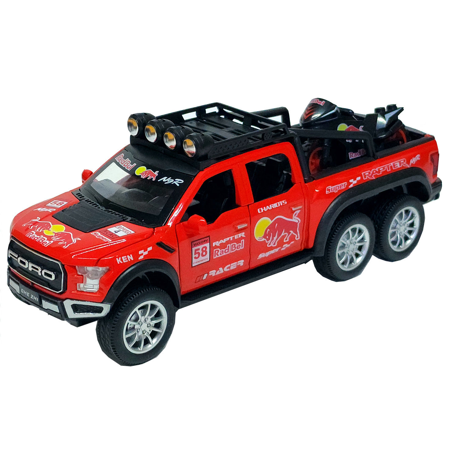 ماشین بازی چه ژی مدل فورد طرح RAPTOR به همراه موتور مجموعه 2 عددی ماشین بازی چه ژی مدل فورد طرح RAPTOR به همراه موتور مجموعه 2 عددی