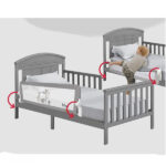 محافظ تخت کودک 150 × 65 سانتی متر کیوی طوسی