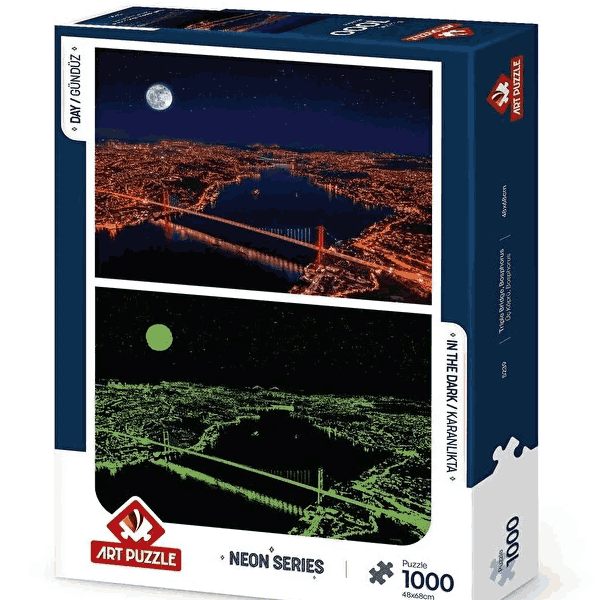 پازل نئون 1000 تکه آرت پازل طرح Three Bridges کد 5239
