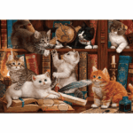 پازل 500 تکه آناتولین طرح گربه و کتاب کد 3618 - Image 2
