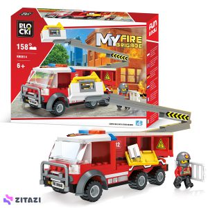 اسباب بازی ساختنی Blocki سری MyFireBrigade مدل Fire Rescue with Lift کد KB0814