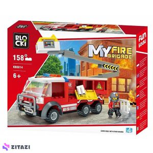 اسباب بازی ساختنی Blocki سری MyFireBrigade مدل Fire Rescue with Lift کد KB0814