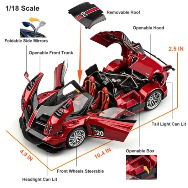 ماکت ماشین مدل Pagani Huarya کد 2023 - Image 12