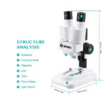 میکروسکوپ دانش آموزی زیتازی مدل BioLoop x20 دوچشمی با فاصله قابل تنظیم