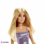 عروسک باربی مدل Barbie Shimmer-Purple Sequin Dress Blonde