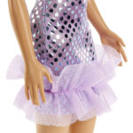 عروسک باربی مدل Purple Sequin Dress Blonde کد HJR93