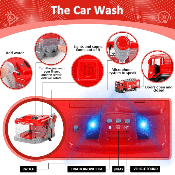 ماشین بازی مدل FireTruck CarWash - Image 3
